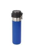 Lacivert 700 ml kilitli kapaklı metal detaylı lazer logo baskılı promosyon termos